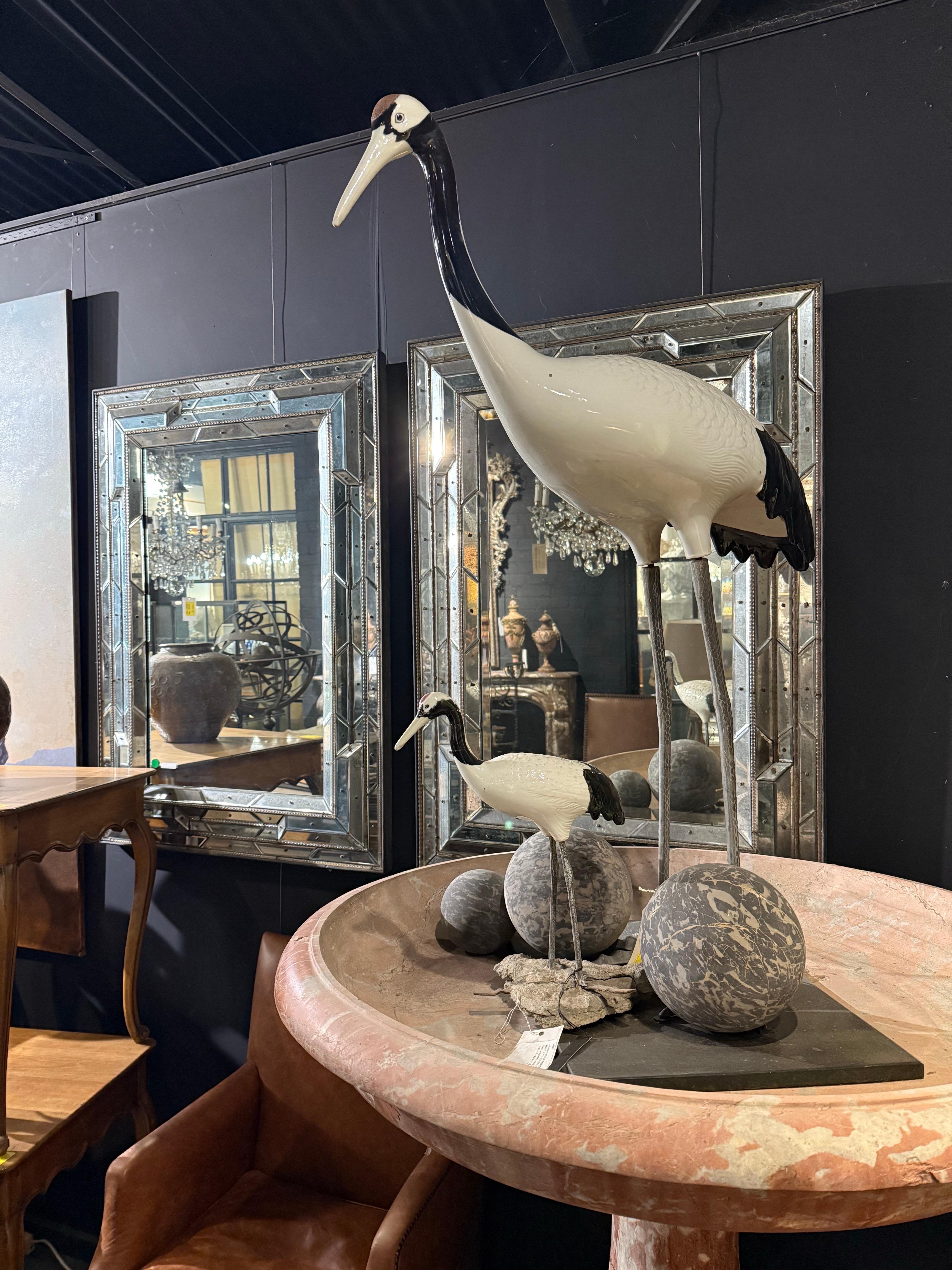 italien Paire de miroirs vénitiens à façade coussin, 19ème siècle en vente