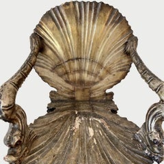 A Pair of Venetian Silvered and Gilt Grotto Armchairs attributed to Pauly et Cie