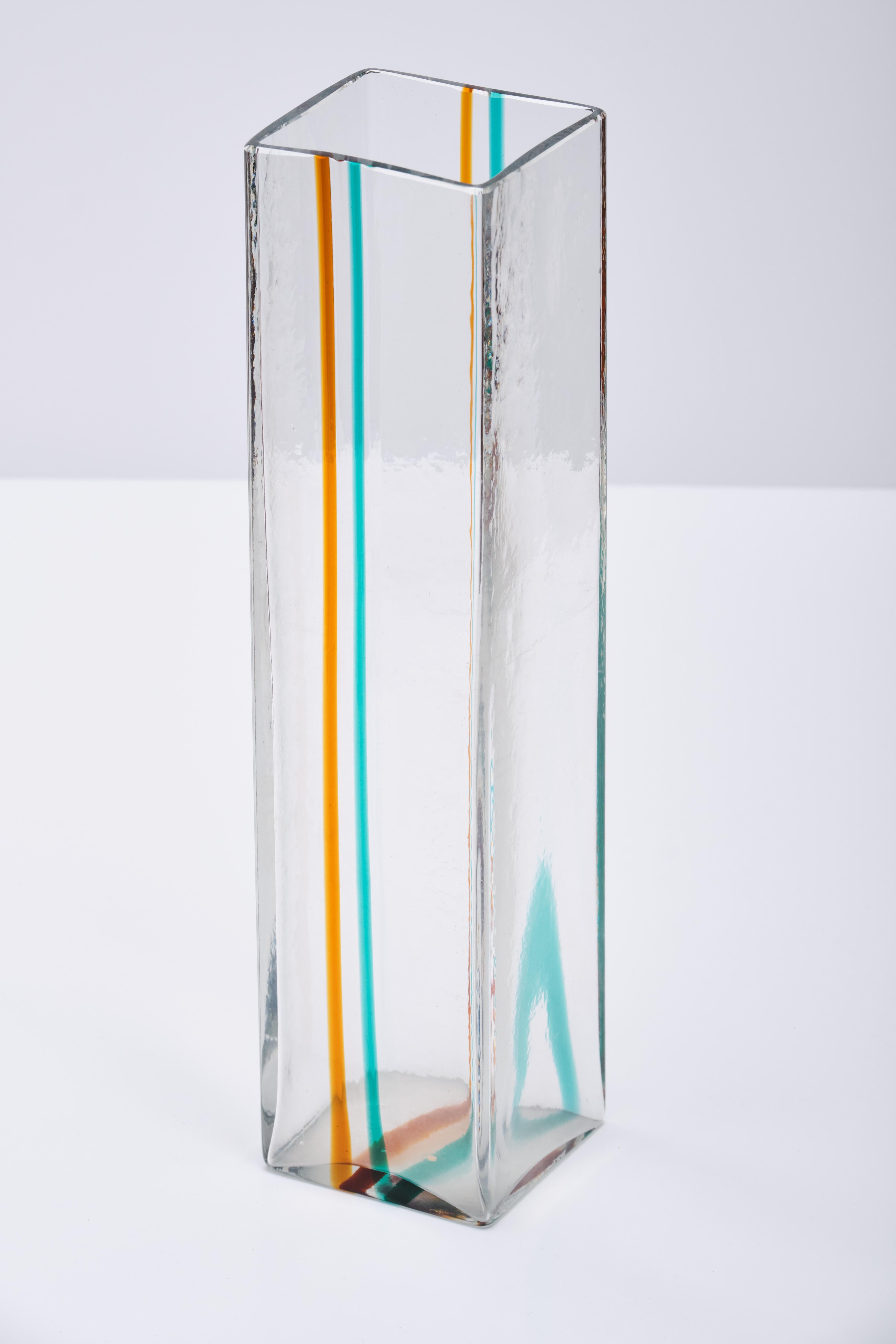 Ludovico Diaz de Santillana Two Venini Murano glass vases - Italian design 1970s For Sale 1