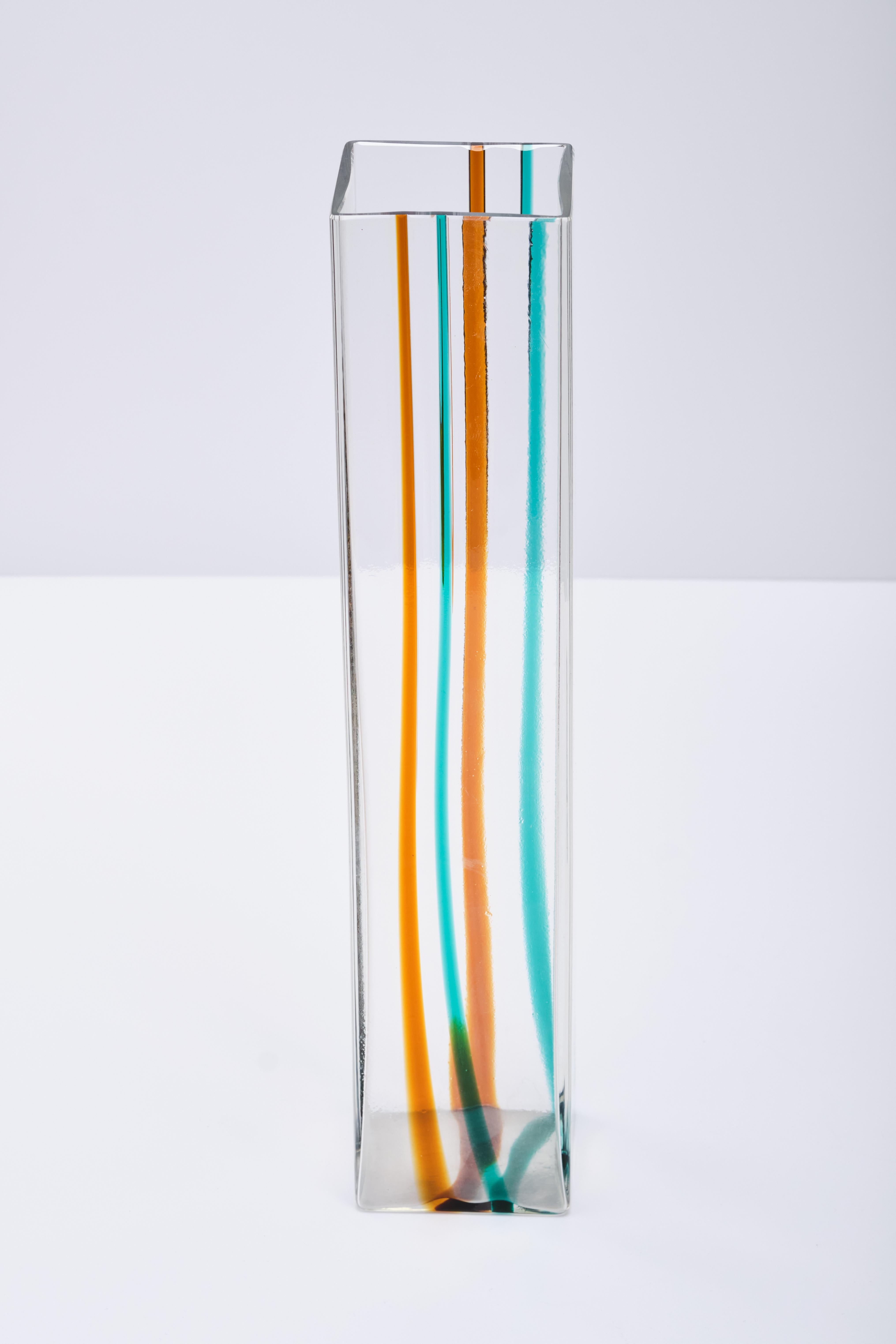 Ludovico Diaz de Santillana Two Venini Murano glass vases - Italian design 1970s For Sale 2