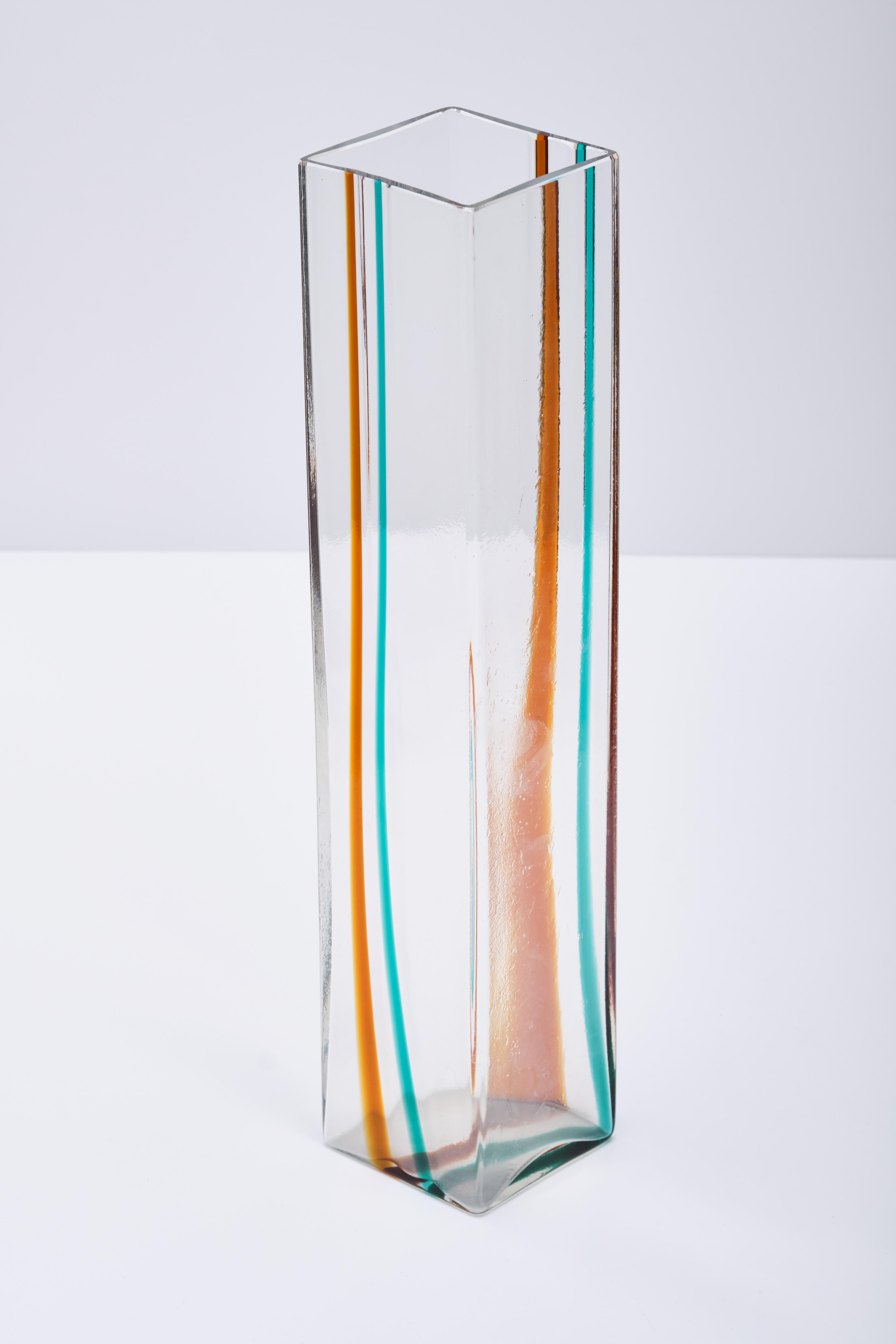 Ludovico Diaz de Santillana Two Venini Murano glass vases - Italian design 1970s For Sale 3
