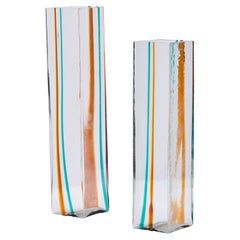 Ludovico Diaz de Santillana Two Venini Murano glass vases - Italian design 1970s