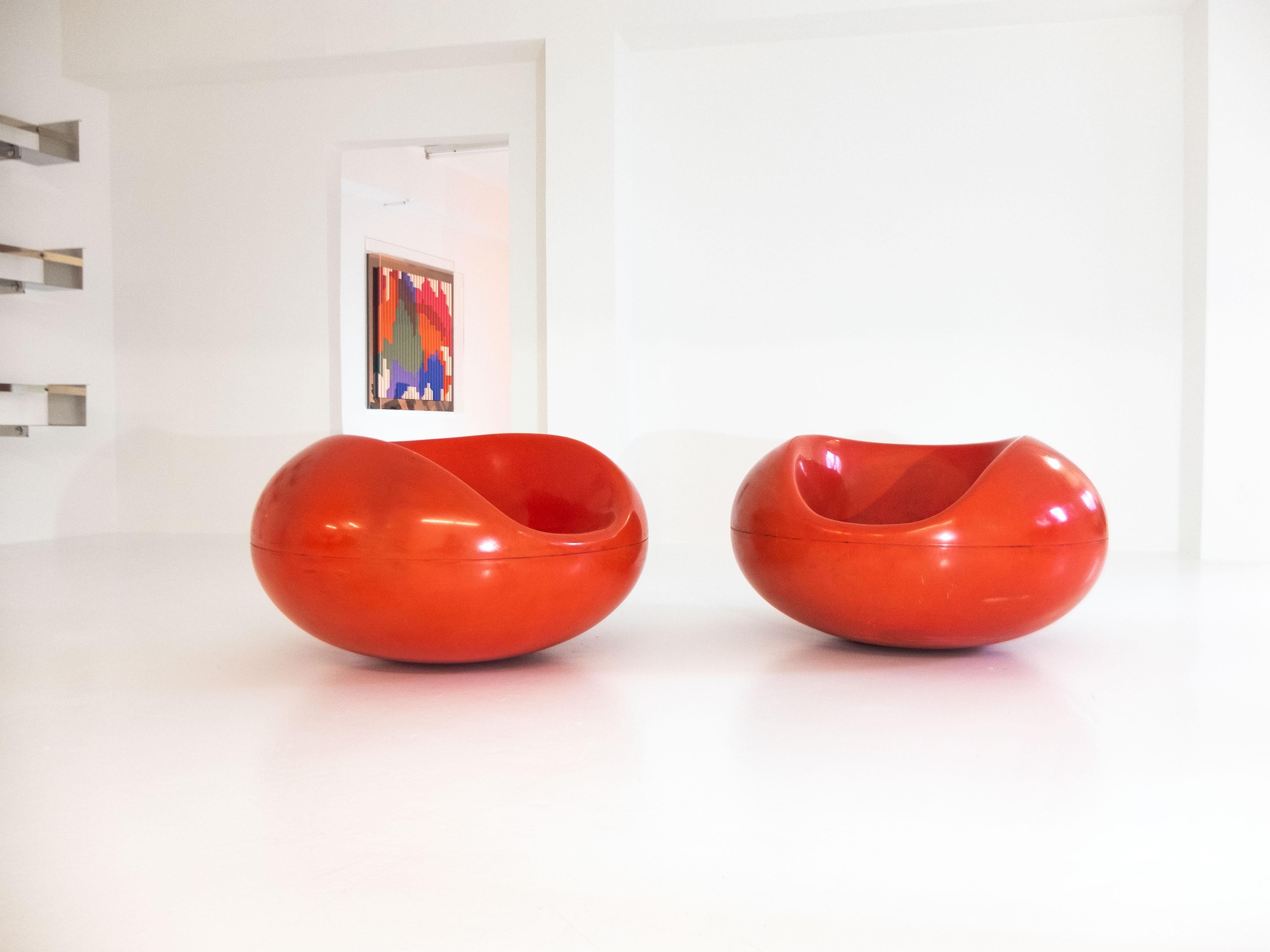 Ein Paar sehr frühe Pastil-Stühle von Eero Aarnio für Asko, 1967 3
