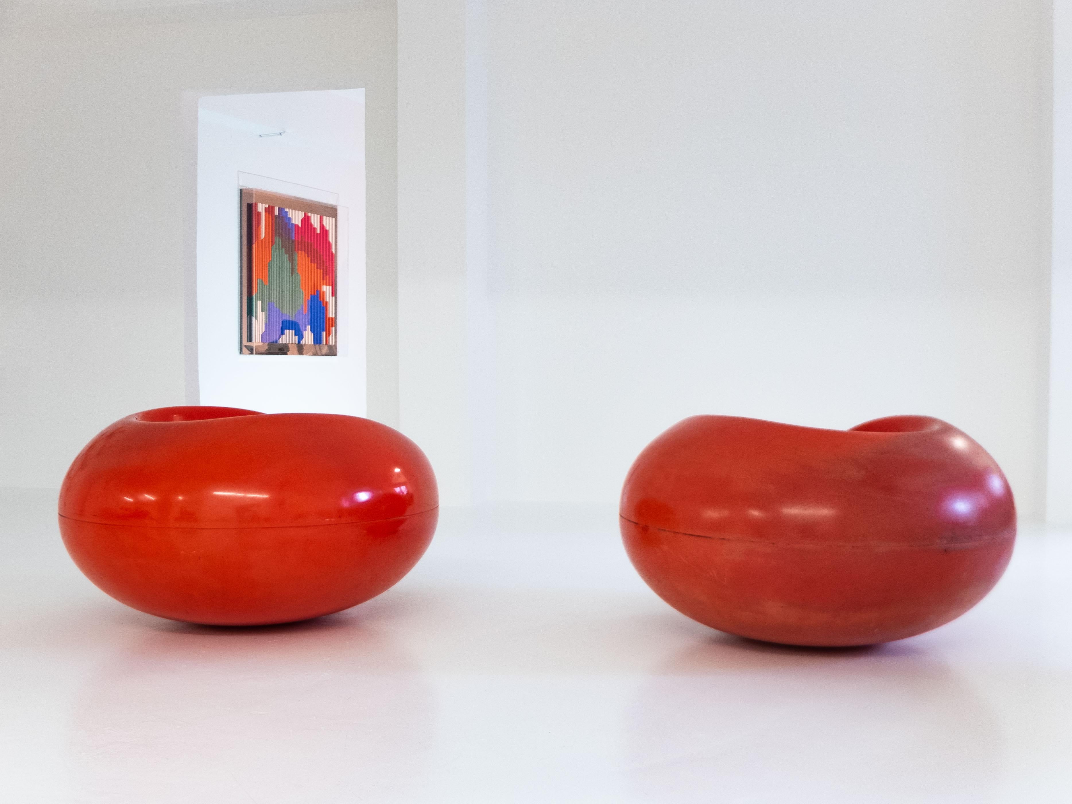 Ein Paar sehr frühe Pastil-Stühle von Eero Aarnio für Asko, 1967 im Zustand „Relativ gut“ in Munster, NRW