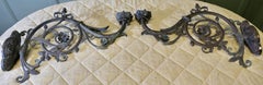 Elaborate French Bronze Brackets, Antique Candle Sconces, 19th Century
