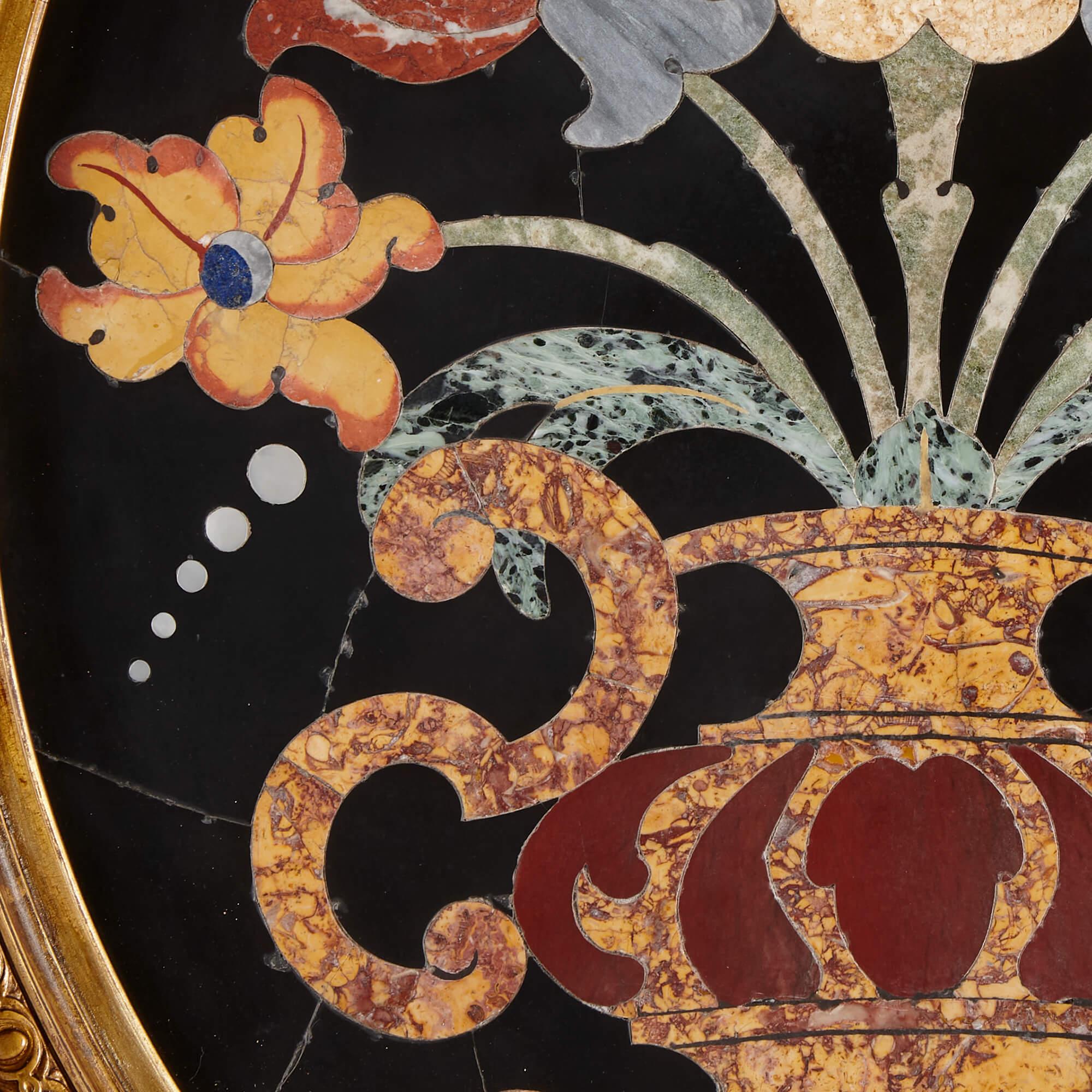 19th Century Pair of Very Fine, Large Italian Pietra Dura Marquetry Panels For Sale