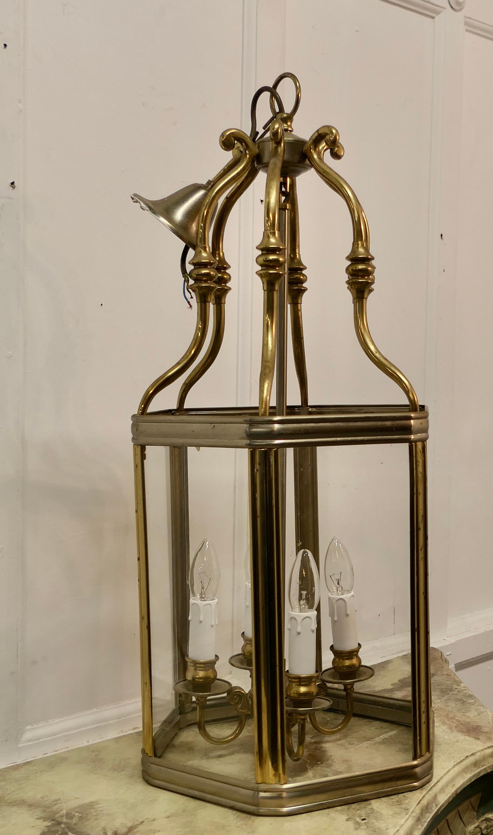 brass hall lantern