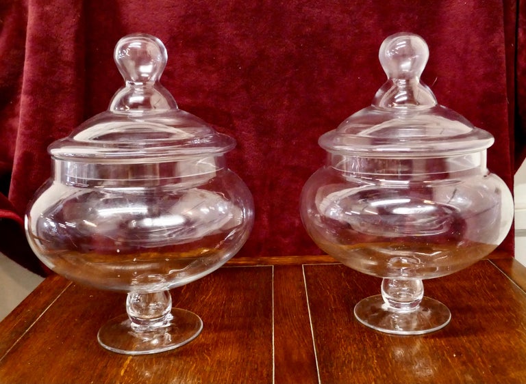 Pair of Very Large Old Storage Jars Shop Display For Sale at 1stDibs