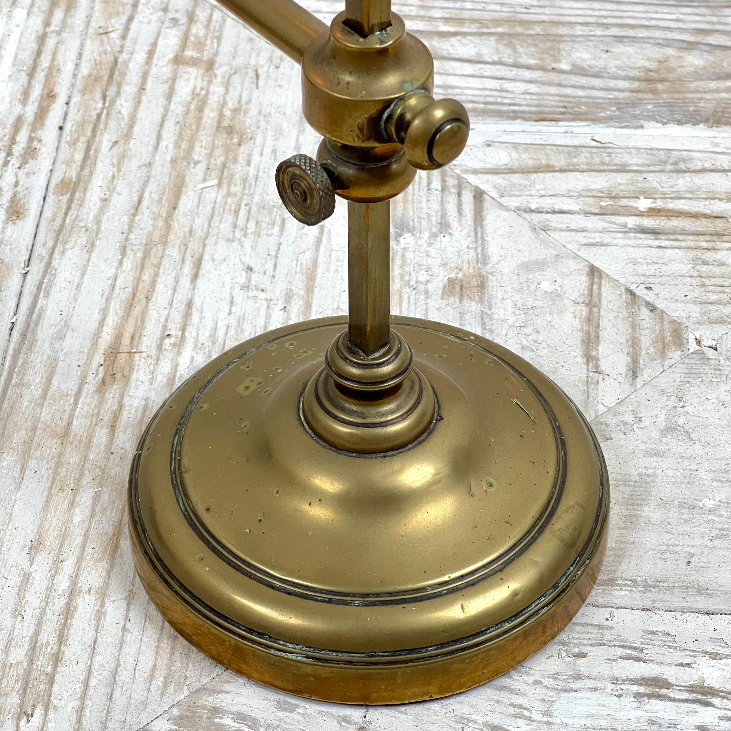 19th Century A Pair Of Victorian Adjustable Brass Student's Candle Lamps