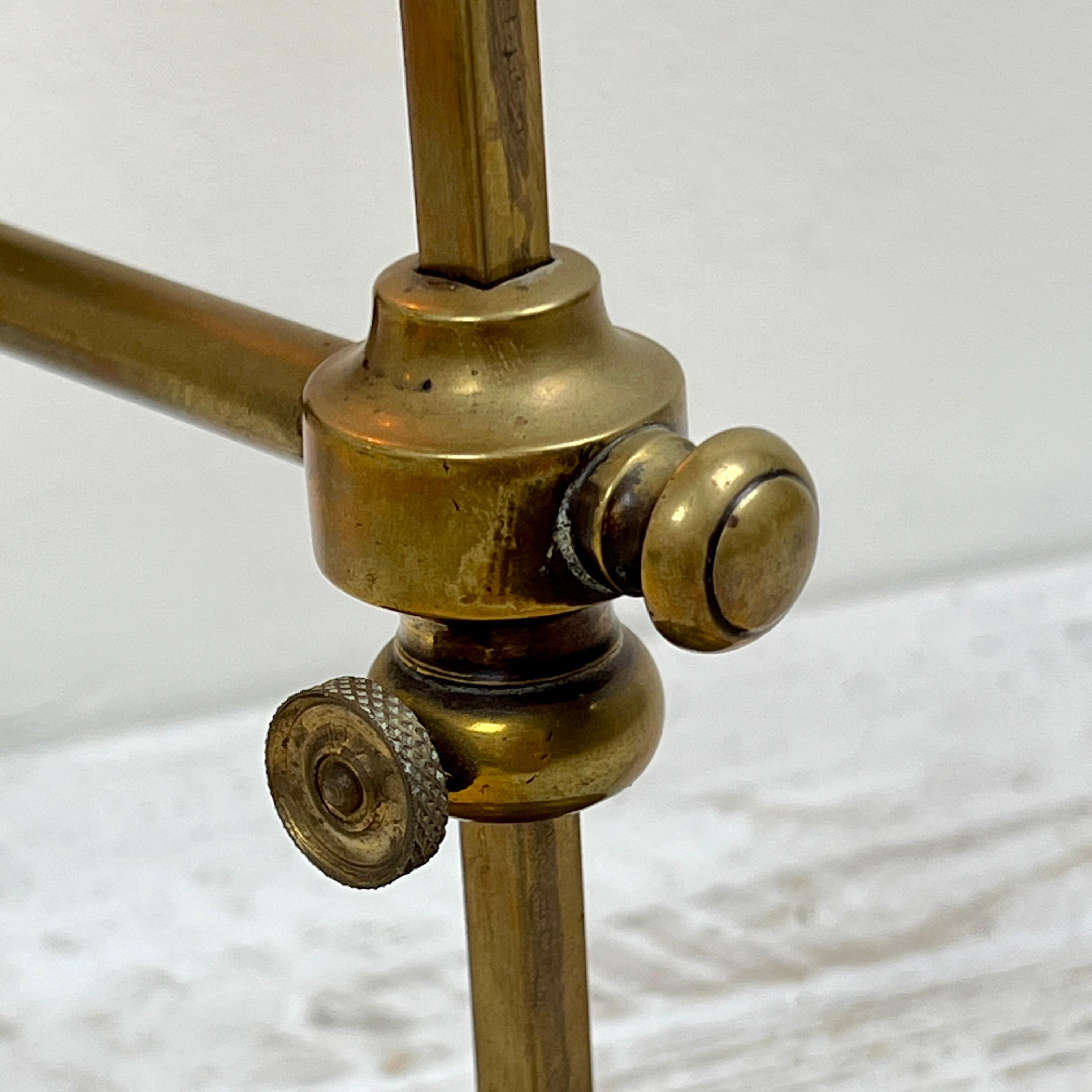 A Pair Of Victorian Adjustable Brass Student's Candle Lamps 2