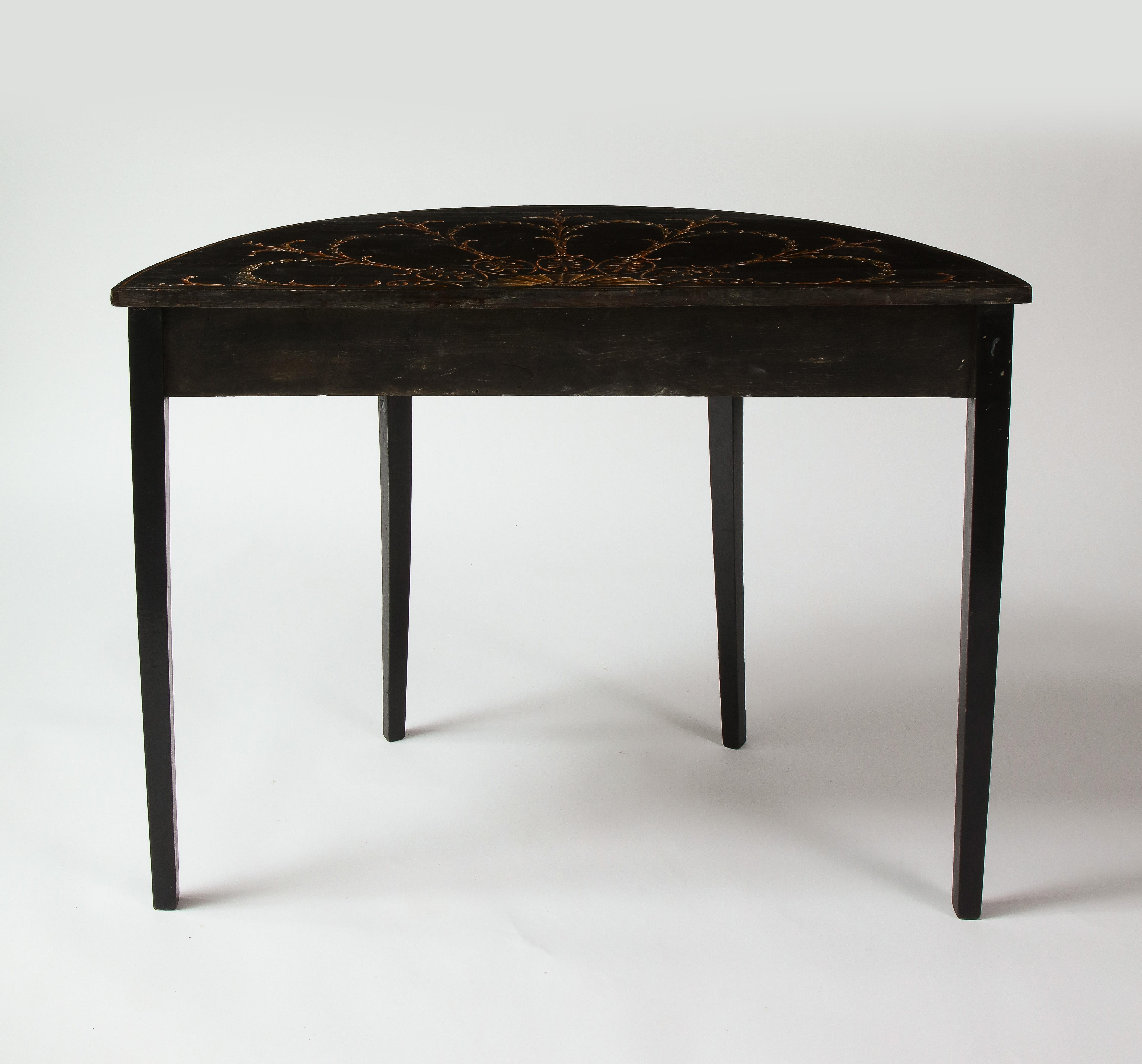 demi lune table