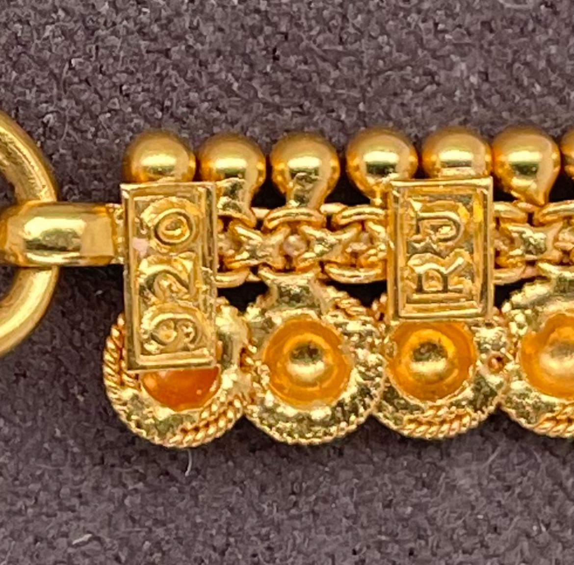 da uomo o donna Un paio di bracciali o cavigliere in oro vittoriano in oro giallo 22 carati in vendita