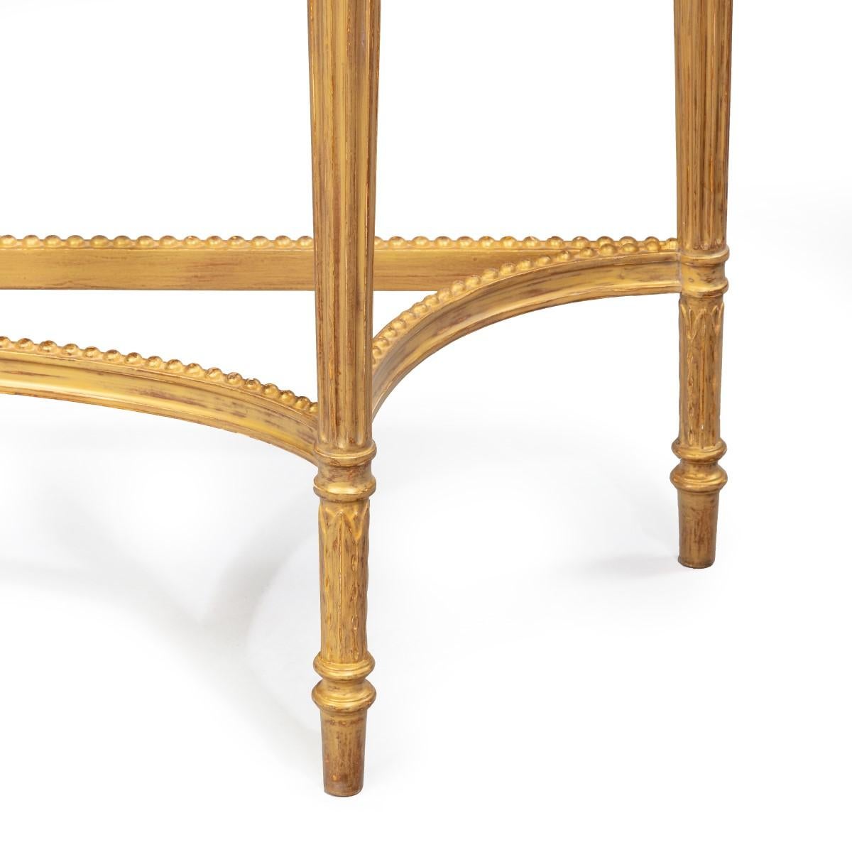 Late 19th Century Pair of Victorian Hepplewhite Style Satinwood Console Tables For Sale