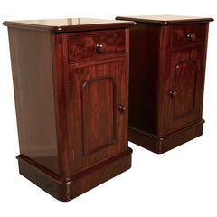 Pair of Victorian Mahogany Bedside Cupboards