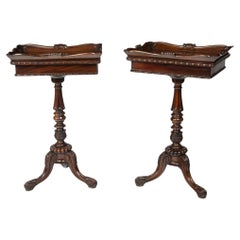 A pair of George IV rosewood flower or crocus tables, attributed to Gillows