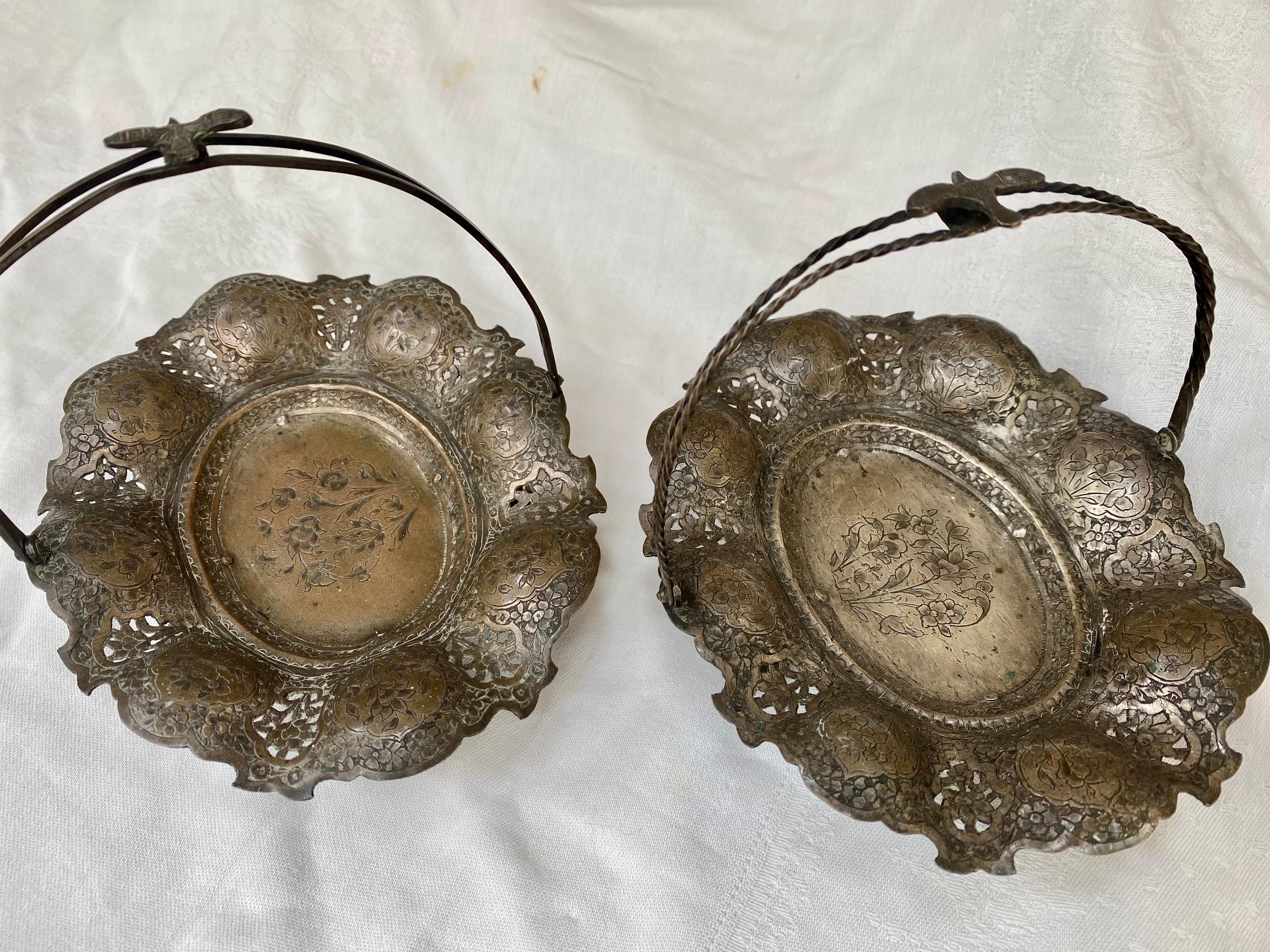 Pair of Victorian Silver Plated Bon-Bon 'Sweets' Dishes For Sale 9