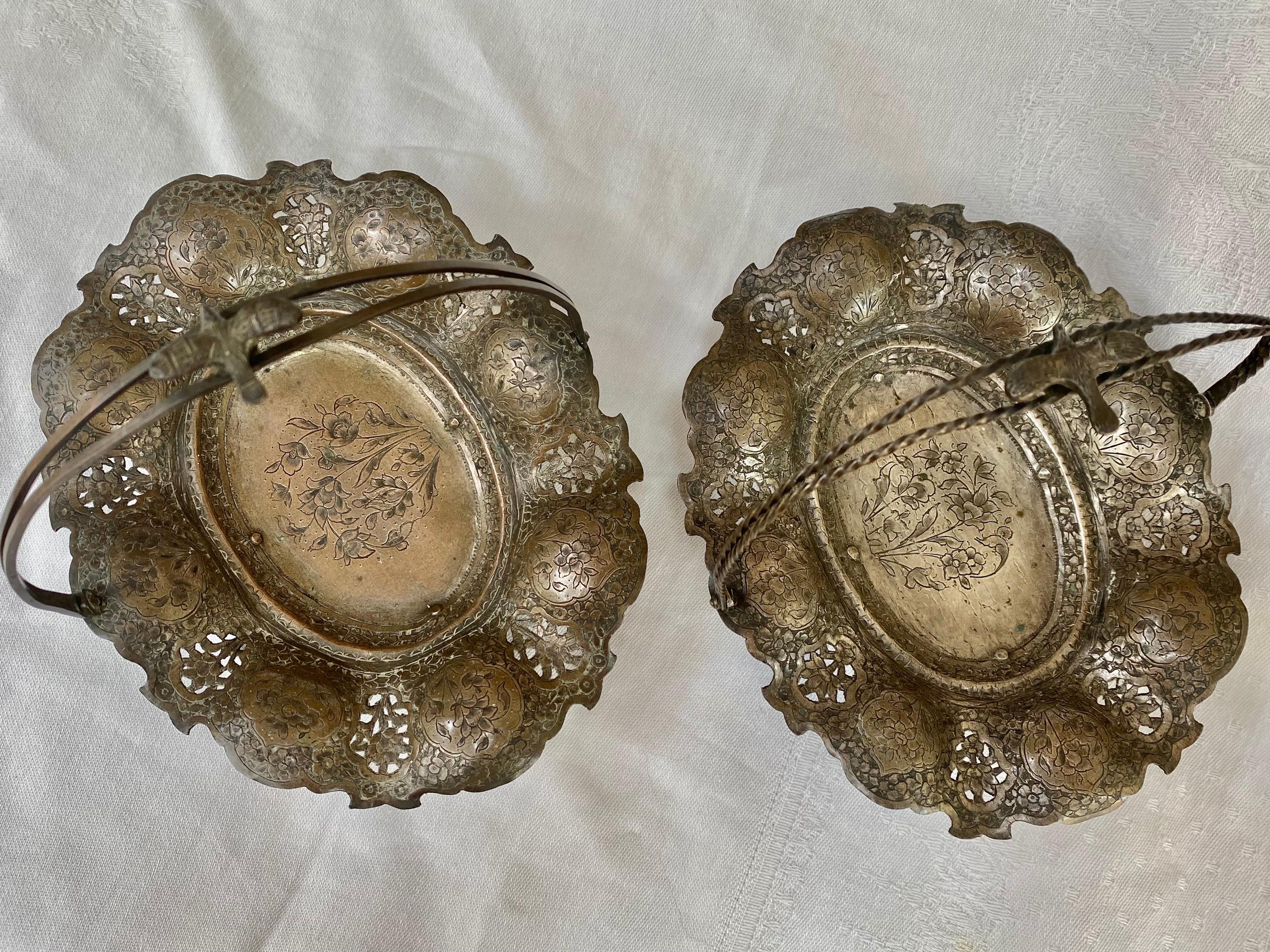 Pair of Victorian Silver Plated Bon-Bon 'Sweets' Dishes For Sale 1