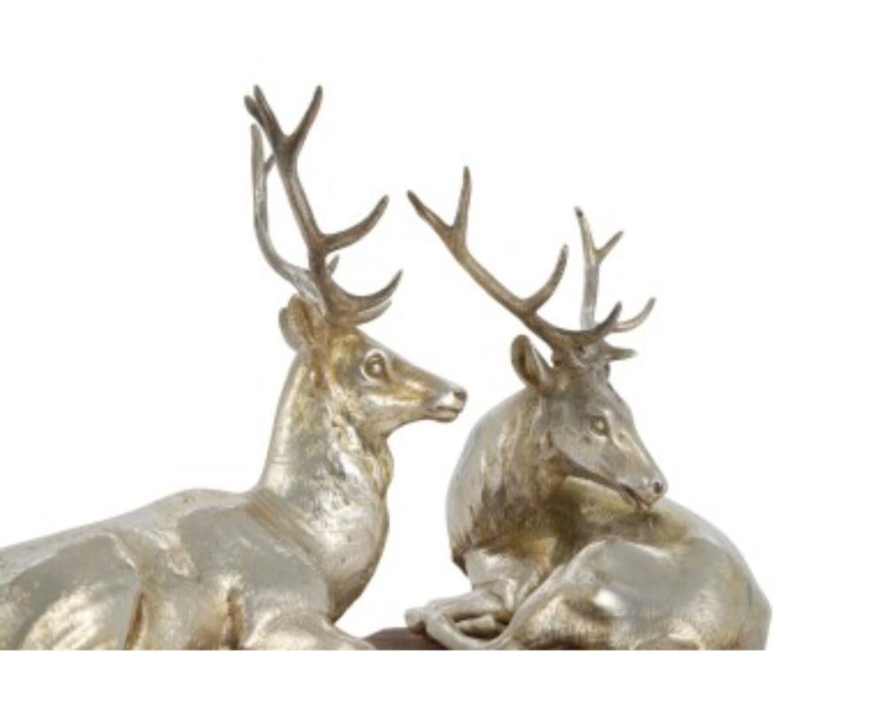 A Pair of Victorian Silver Stags Deer, Edward & John Barnard, London, Circa 1860 In Good Condition In New York, NY