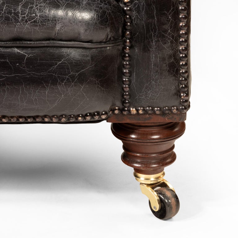 Pair of Victorian ThreeSeat Walnut Chesterfield Sofas For Sale at 1stdibs