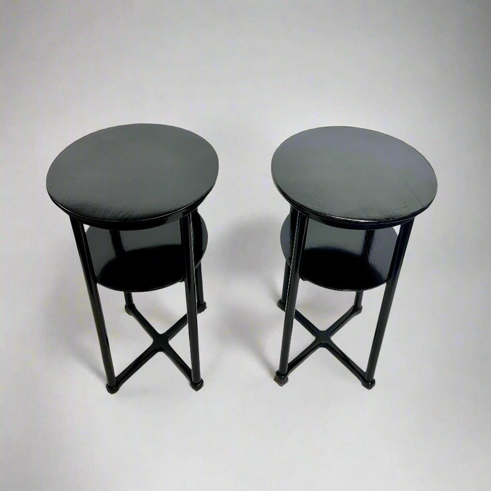 A pair of Vienna Secession oval two-tier side tables
from the 