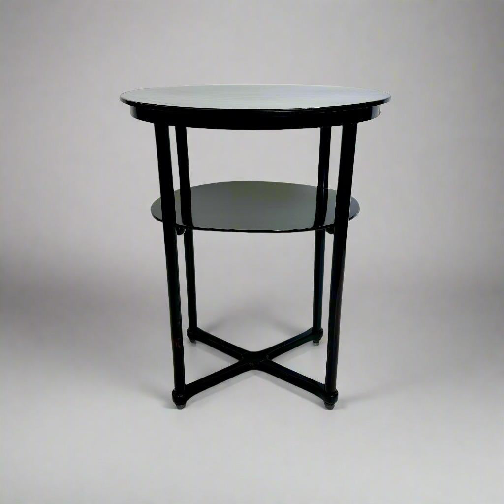 Austrian A Pair of Vienna Secessionables  Oval Two-tier Side Tables by Josef Hoffmann For Sale