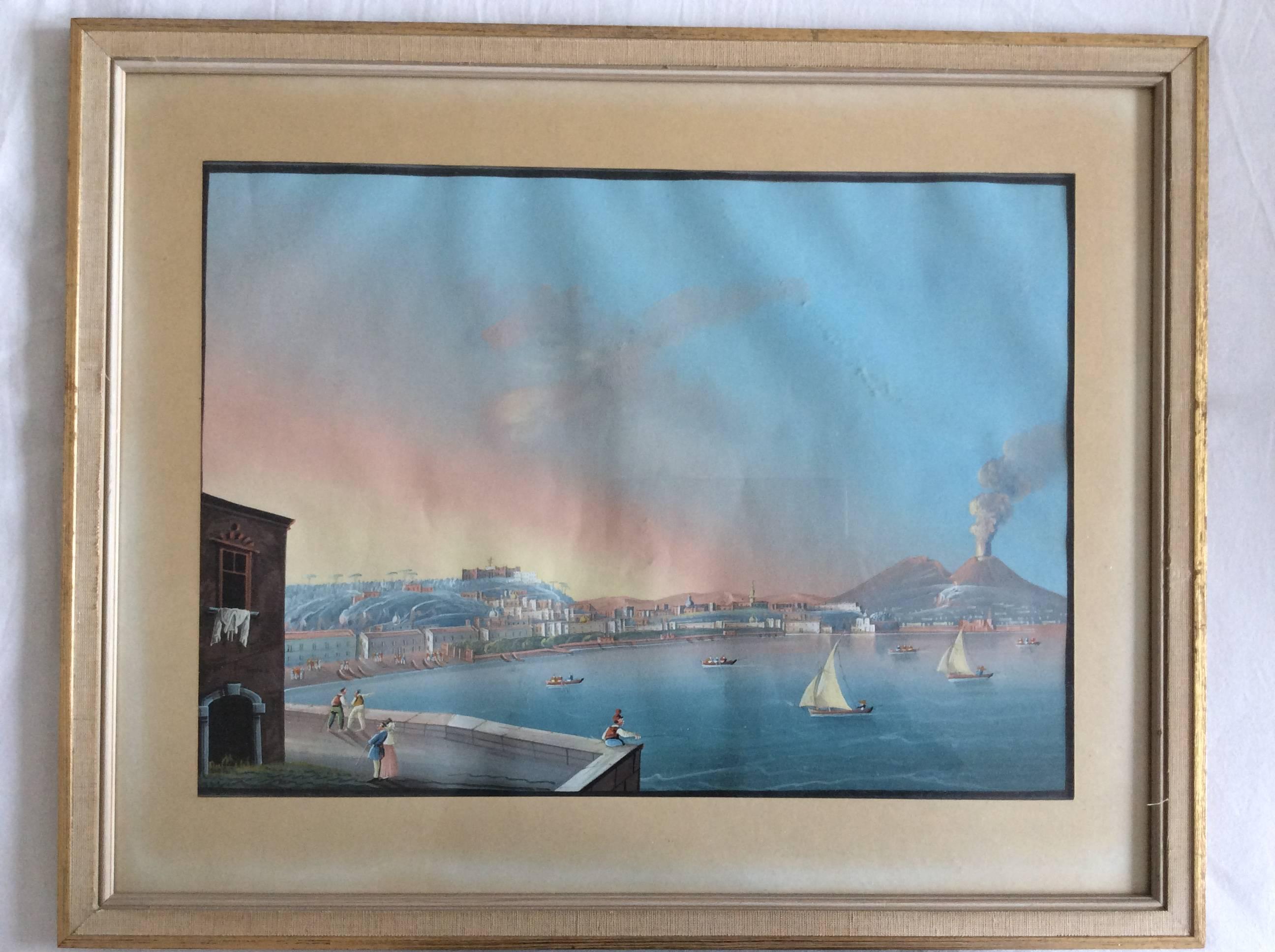 Late 19th Century Pair of Views from Naples