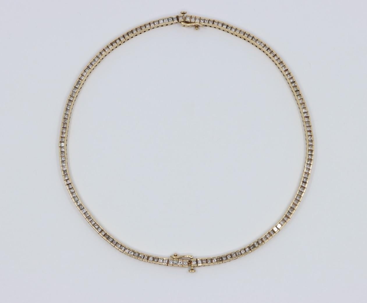 A Pair of Vintage 14K Gold Diamond Bracelets For Sale 6