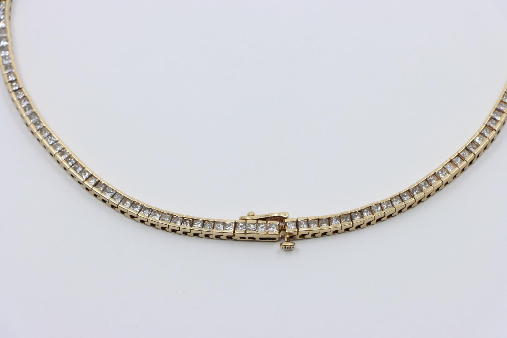 A Pair of Vintage 14K Gold Diamond Bracelets For Sale 7