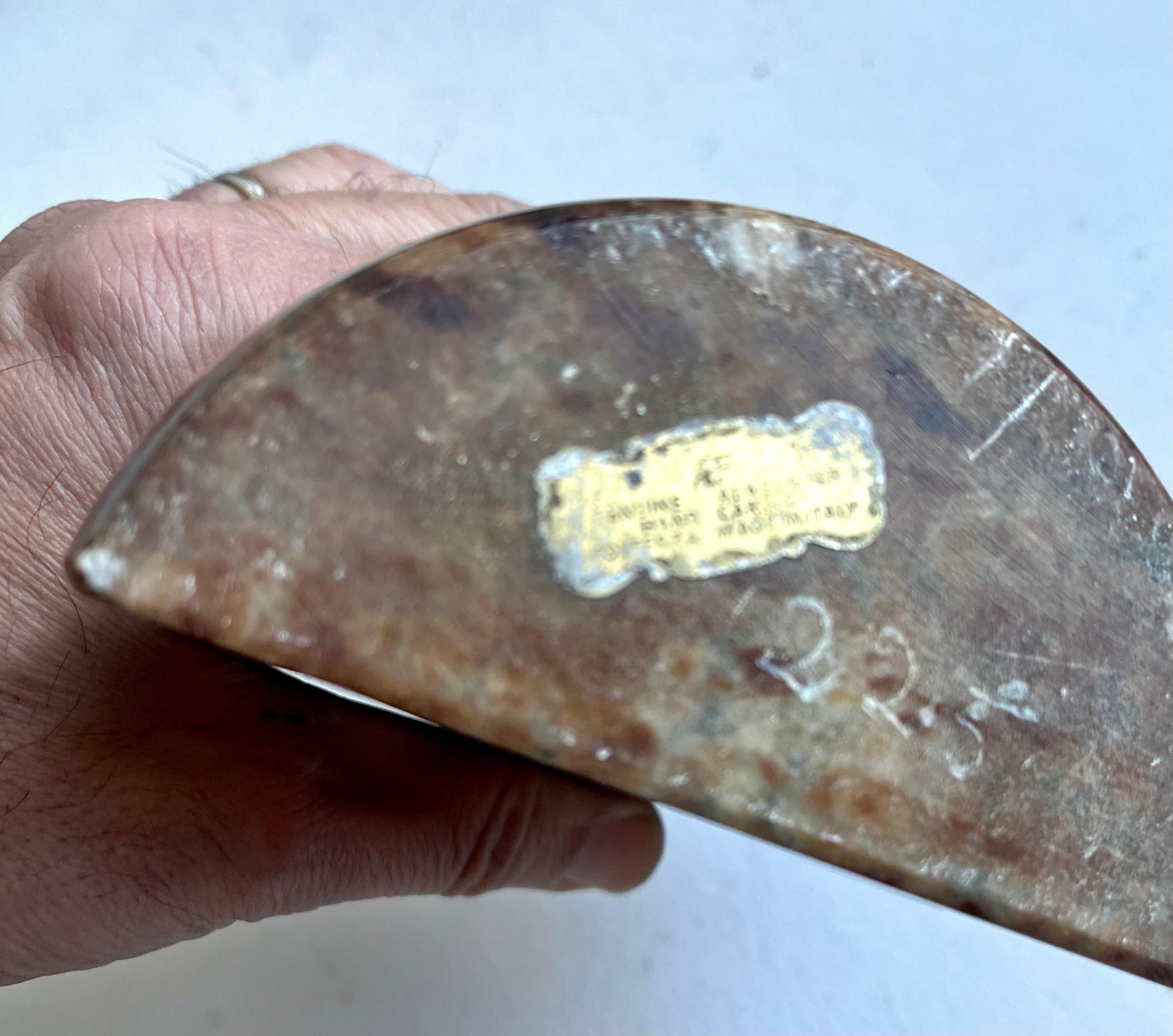 Coppia di fermalibri d'epoca a fungo in alabastro, Italia, c.C. 1960 in vendita 9