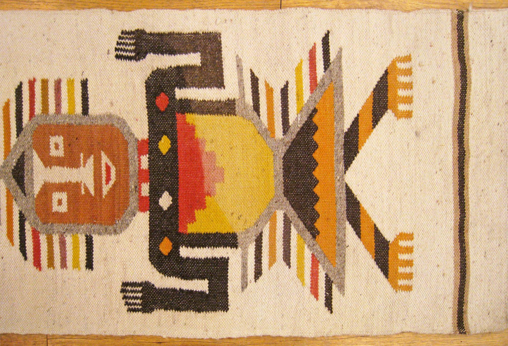 Mid-20th Century Pair of Vintage American Navajo Rugs, in Small Size