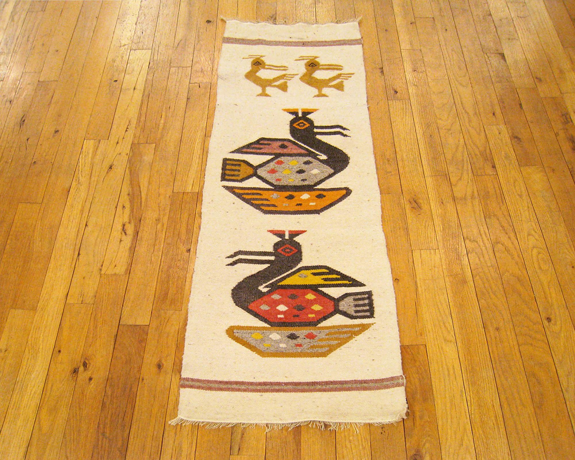 Pair of Vintage American Navajo Rugs, in Small Size 1