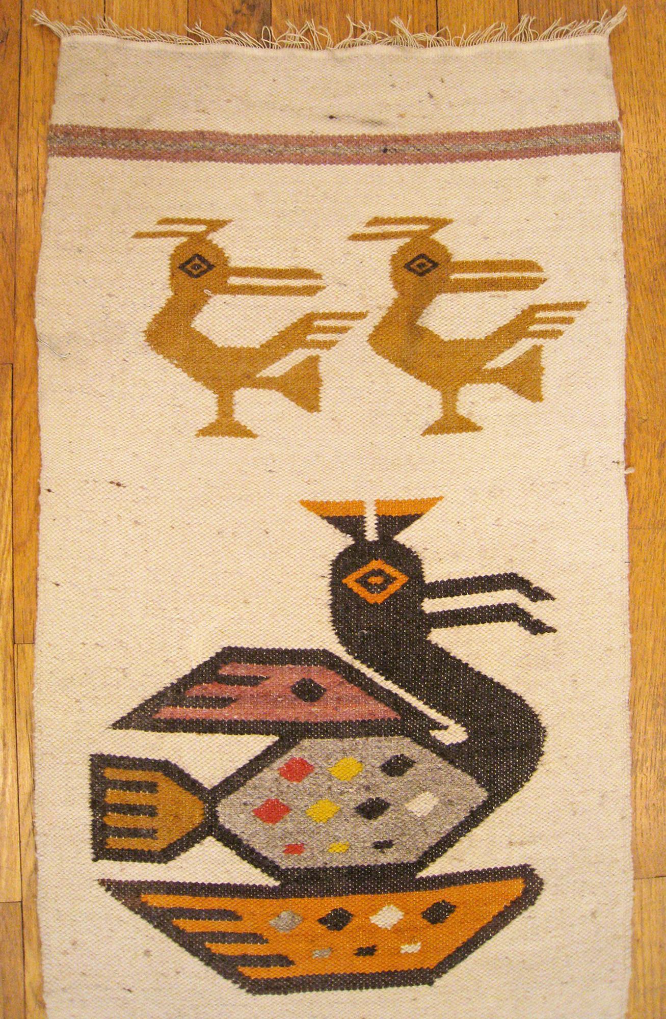 Pair of Vintage American Navajo Rugs, in Small Size 2