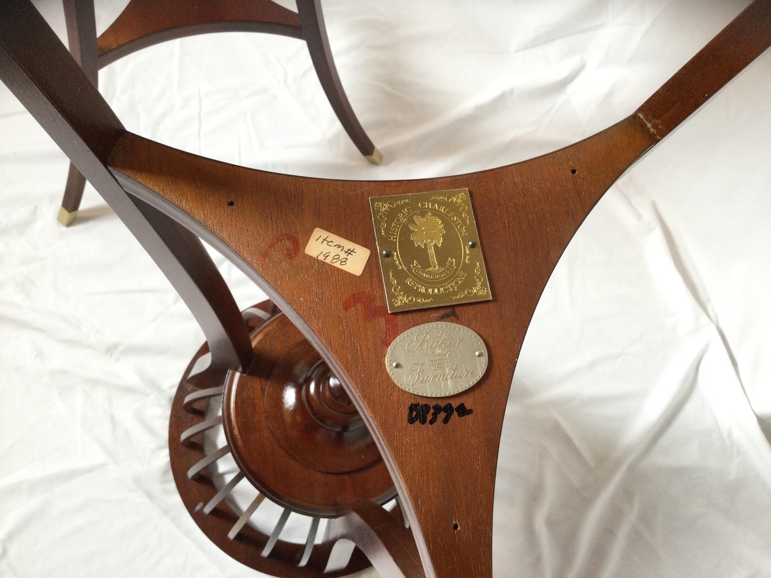 20th Century Pair of Vintage Baker Mahogany Plant Stands