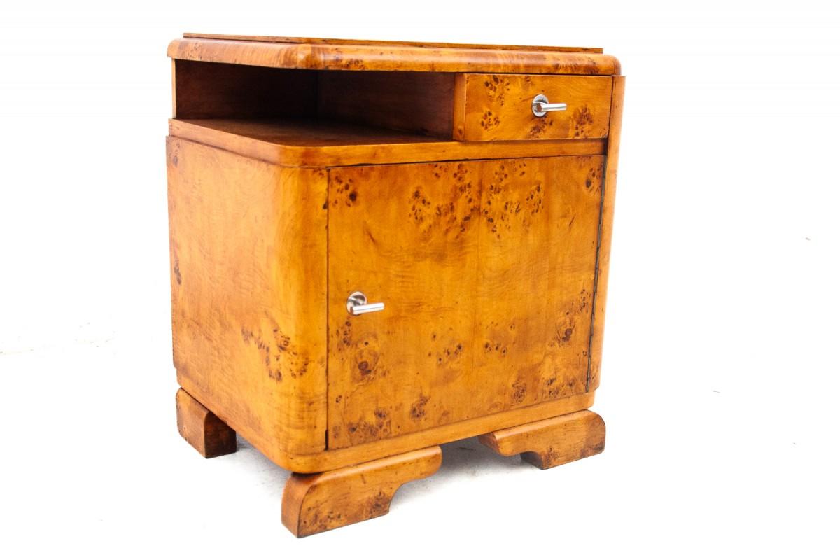 A pair of vintage bedside tables, Poland, 1950s. For Sale 1