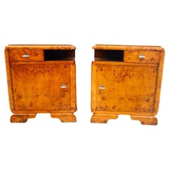 A pair of Retro bedside tables, Poland, 1950s.