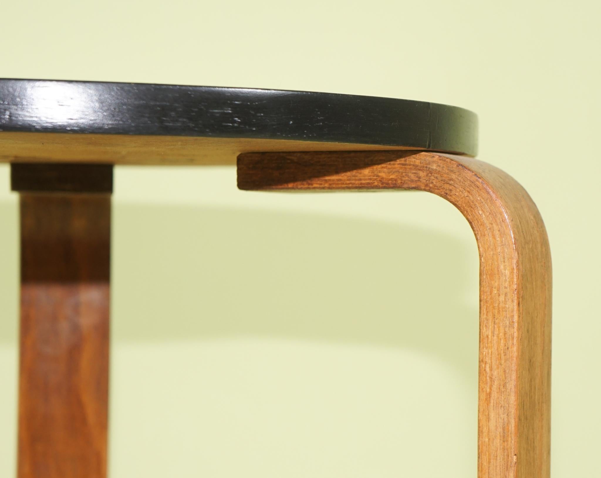 Finnish Pair of Vintage bentwood Low Tables or Stools After a Design by Alvar Aalto For Sale