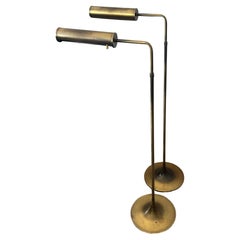 A Pair Of Vintage Brass Reading Lamps 
