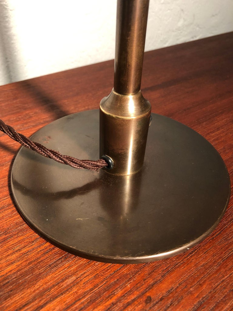 Pair of Vintage Brass Table Lamps by Fog and Mørup Lamp Makers from the