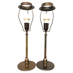 Pair of Vintage Brass Table Lamps by Fog & Mørup Lamp Makers from the 1940s