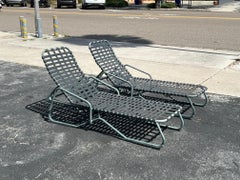 A Pair Of Vintage Brown Jordan Outdoor Chaises