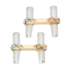 A pair of vintage Cartier trinity cufflinks