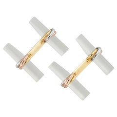 A pair of vintage Cartier trinity cufflinks
