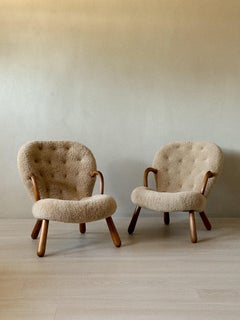 A Pair of Vintage Clam Chairs, by Arnold Madsen for Vik & Blindheim, Norway 1953
