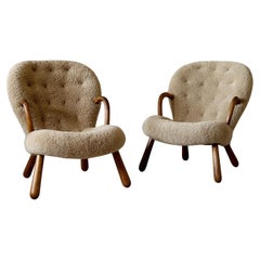 A Pair of Vintage Clam Chairs, by Arnold Madsen for Vik & Blindheim, Norway 1953