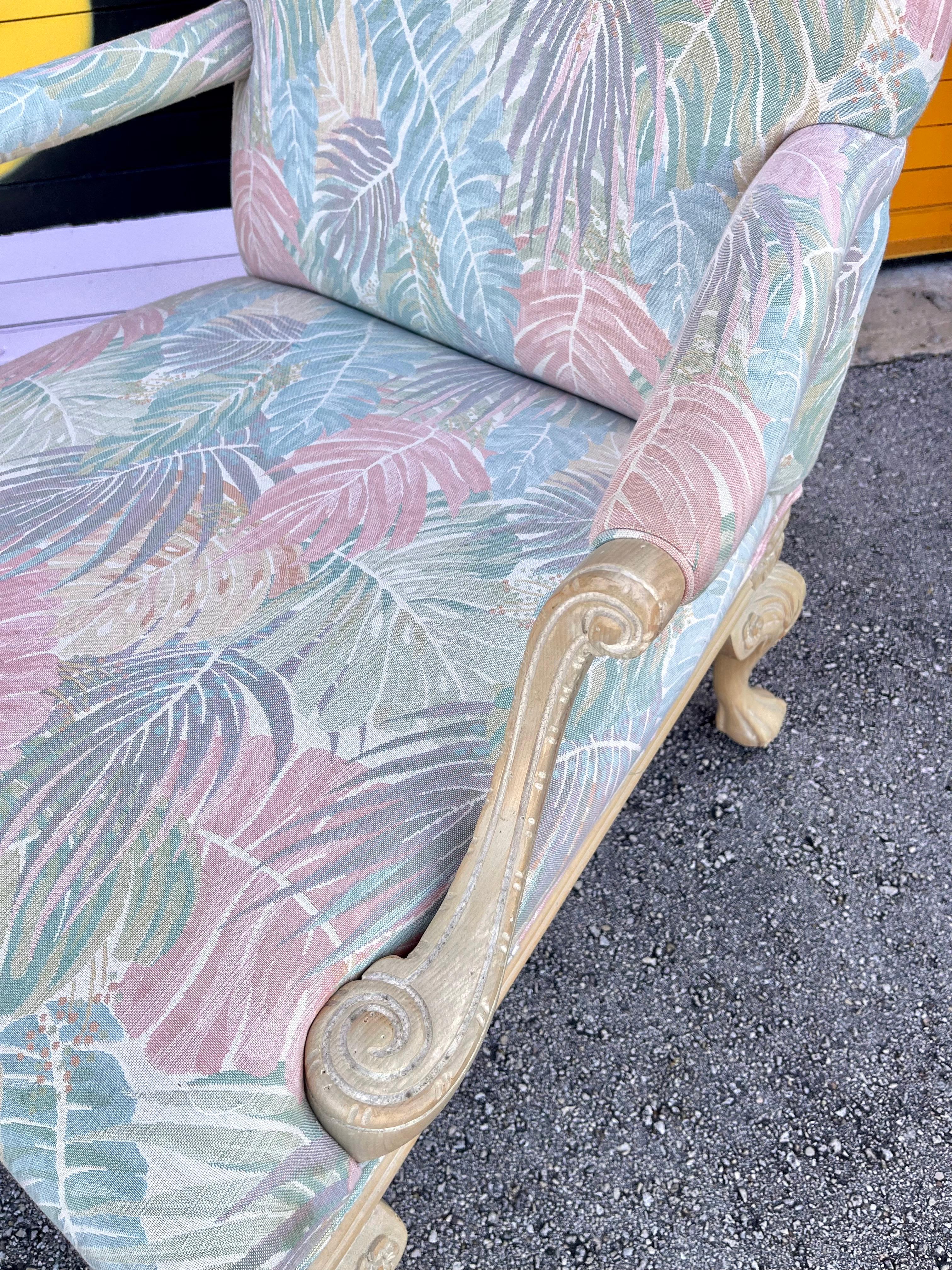 A Pair of Vintage Coastal Style Bergere Armchairs by Sherrill Furniture. C 1980s For Sale 5