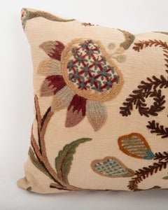 A pair of Vintage Crewelwork Pillowcases