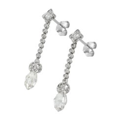 Pair of Vintage Diamond Drop Earrings