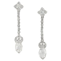 Pair of Vintage Diamond Drop Earrings