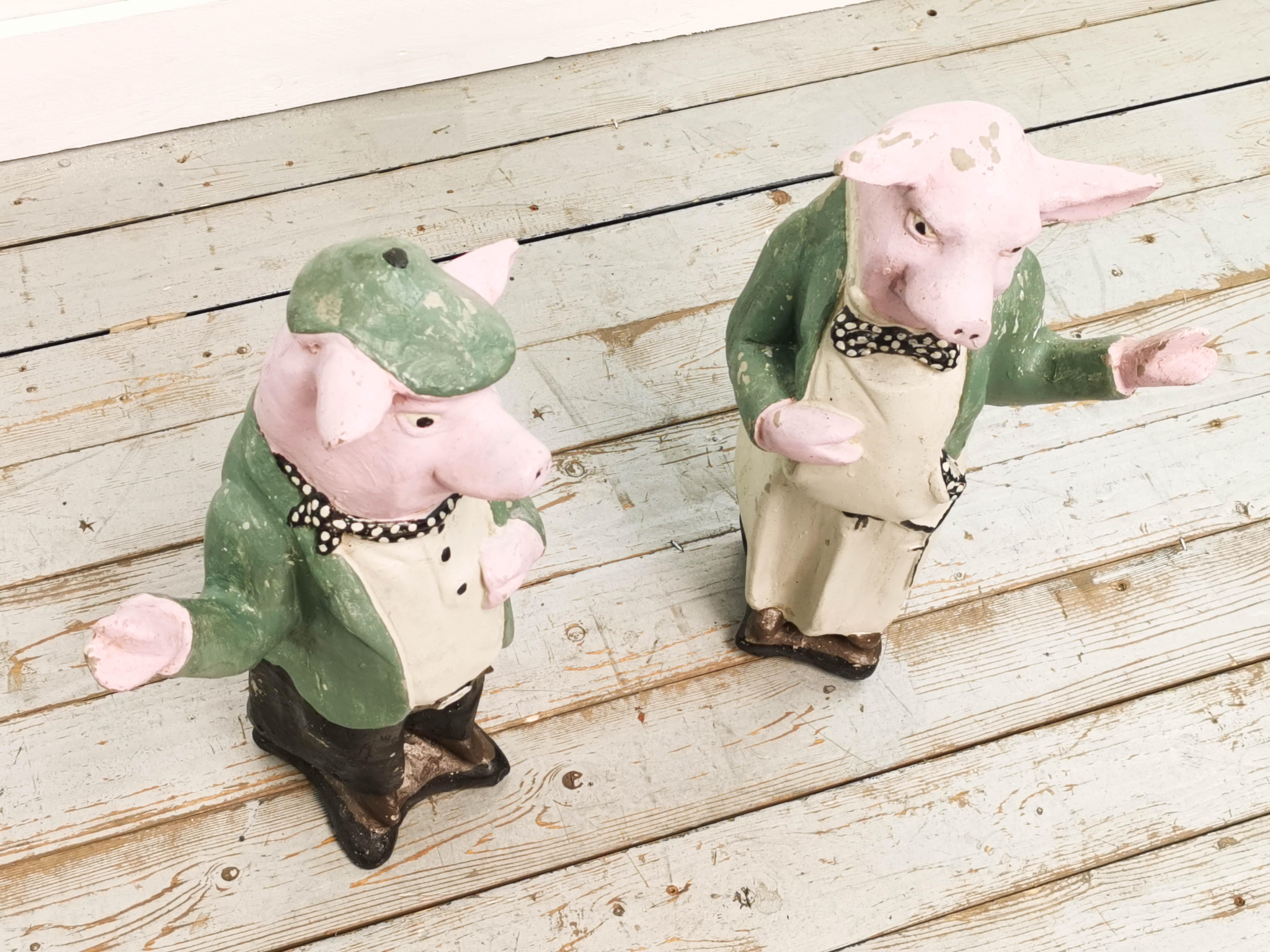 アンティーク雑貨 vintage Decker's pig store display vintage Decker´s pig store display