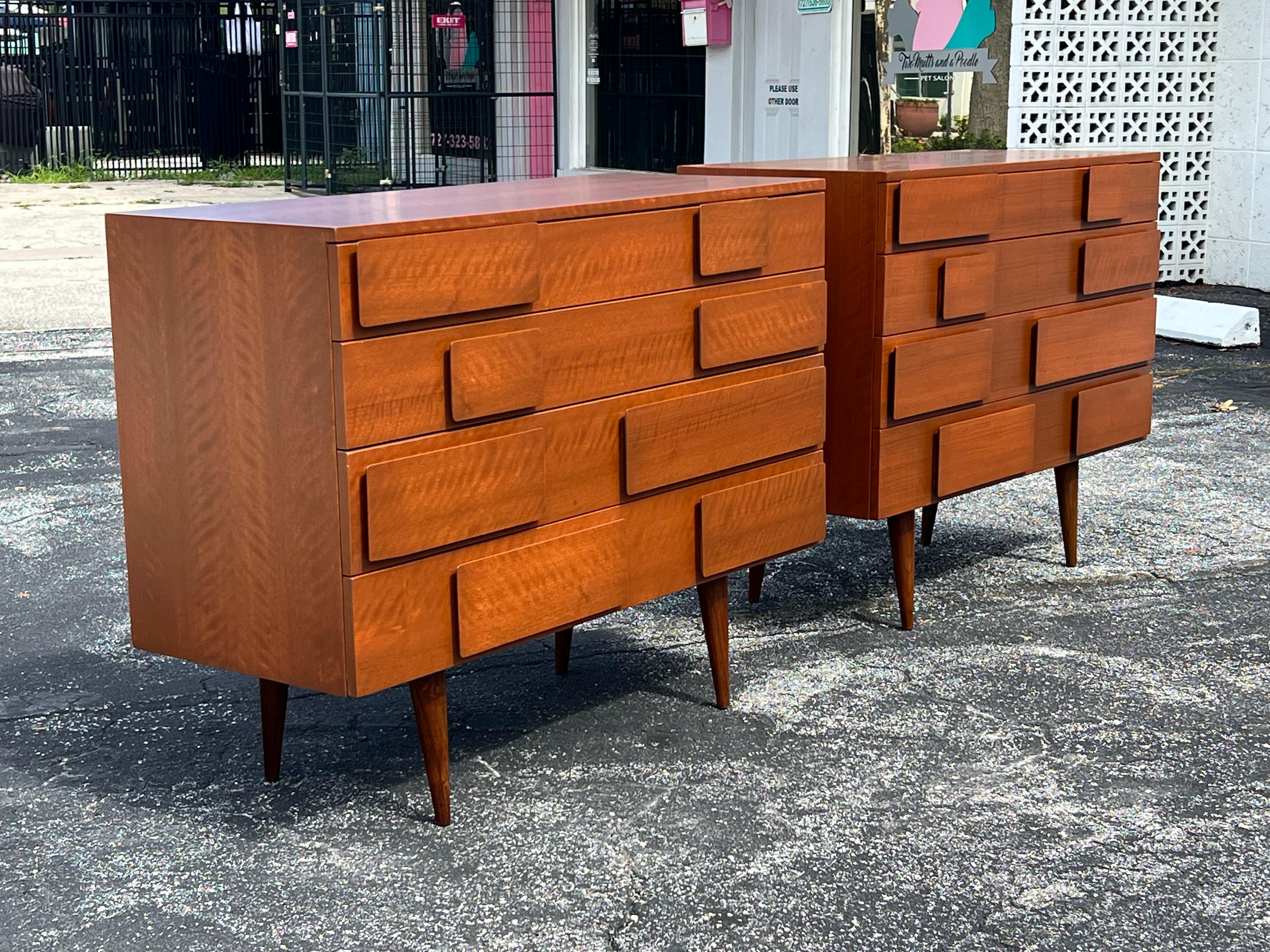 Italian A Pair of Vintage Gio Ponti Dressers For Singer& Sons Ca' 1950's For Sale